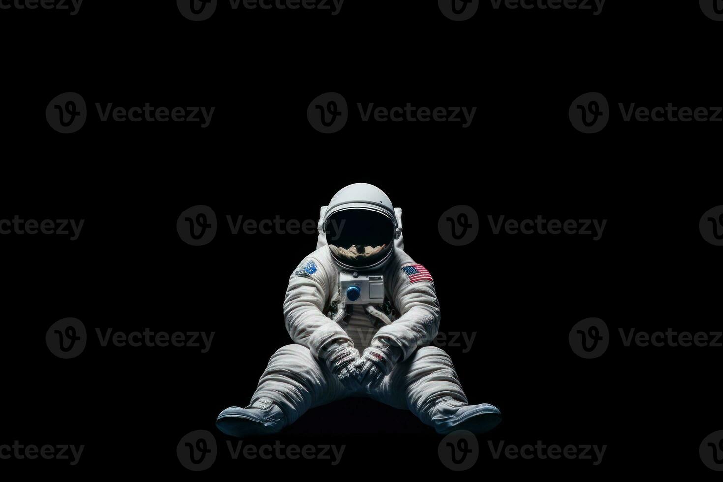 Portrait of astronaut in space . Generative AI. photo