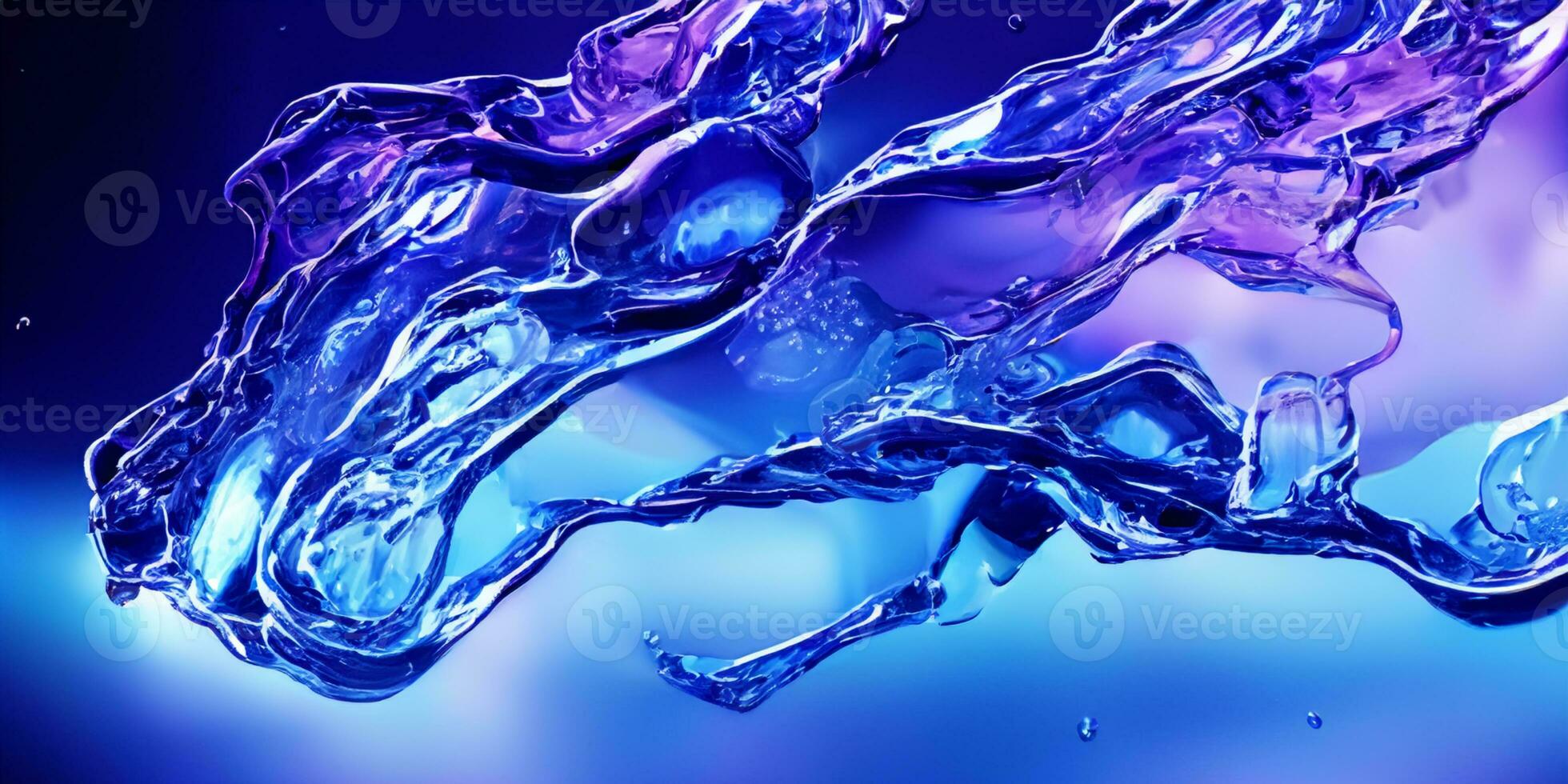 AI Generative Splashing of Hyaluron gel. Liquid hyaluronic acid gel on macro. photo