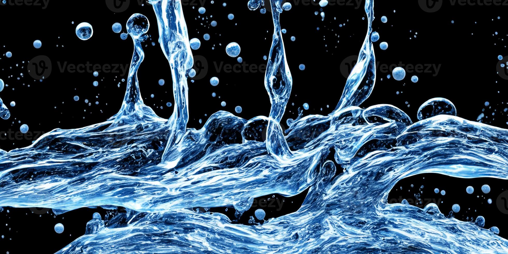 AI Generative Splashing of Hyaluron gel. Liquid hyaluronic acid gel on macro. photo