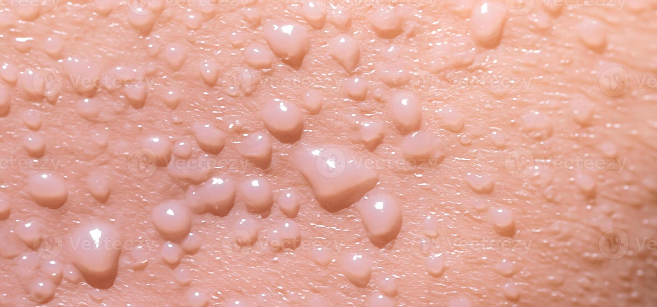 AI Generative Collagen And Hyaluron Serum Gel On Skin. Splashing of Hyaluron gel. photo