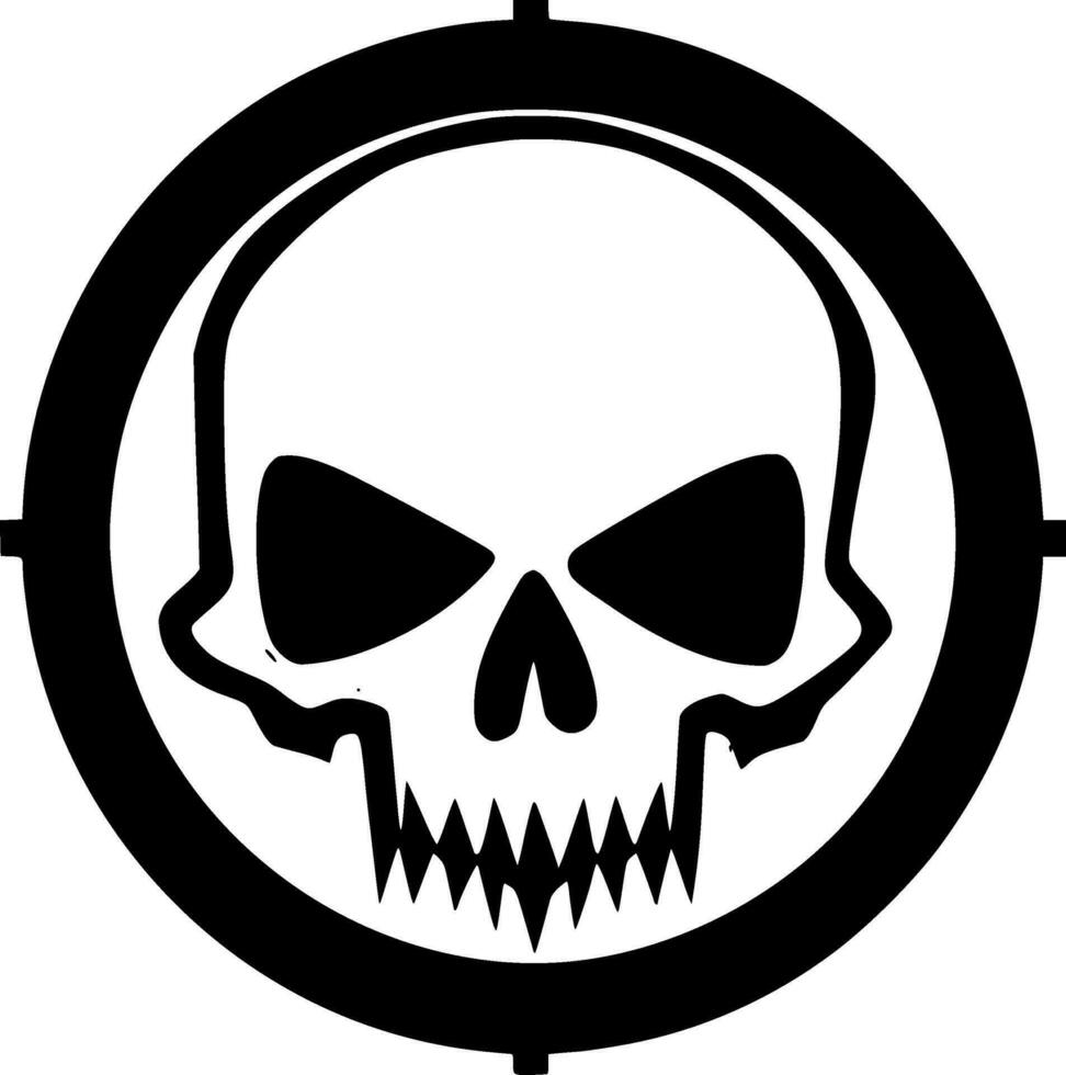 Skull, Minimalist and Simple Silhouette - Vector illustration