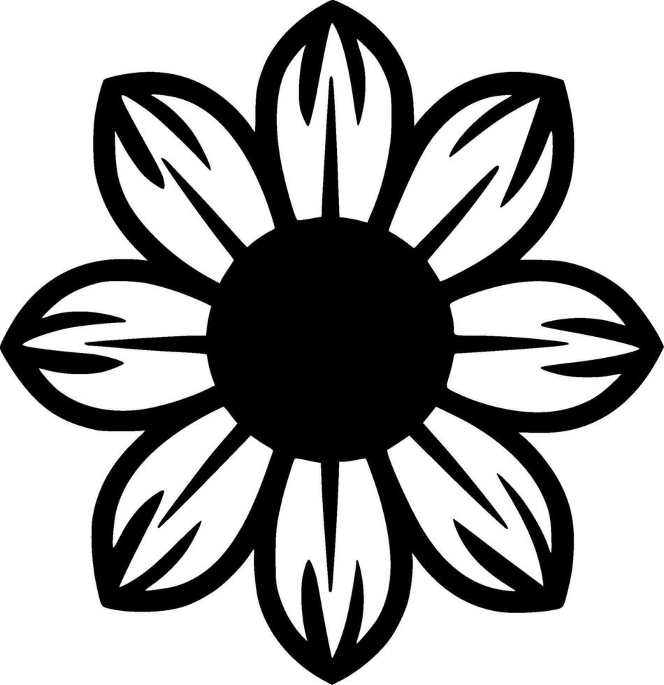 Flower, Minimalist and Simple Silhouette - Vector illustration