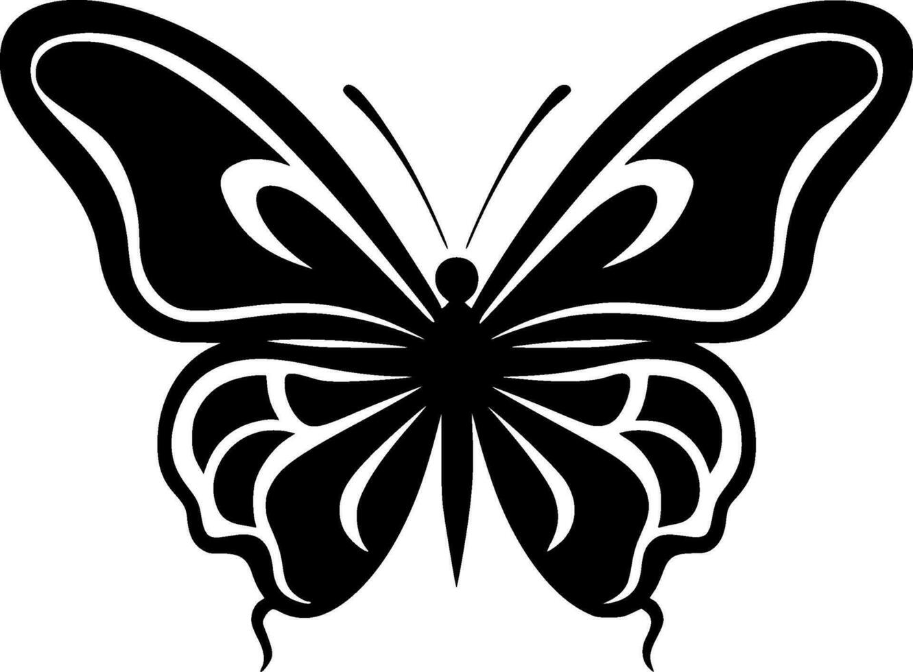mariposas, minimalista y sencillo silueta - vector ilustración