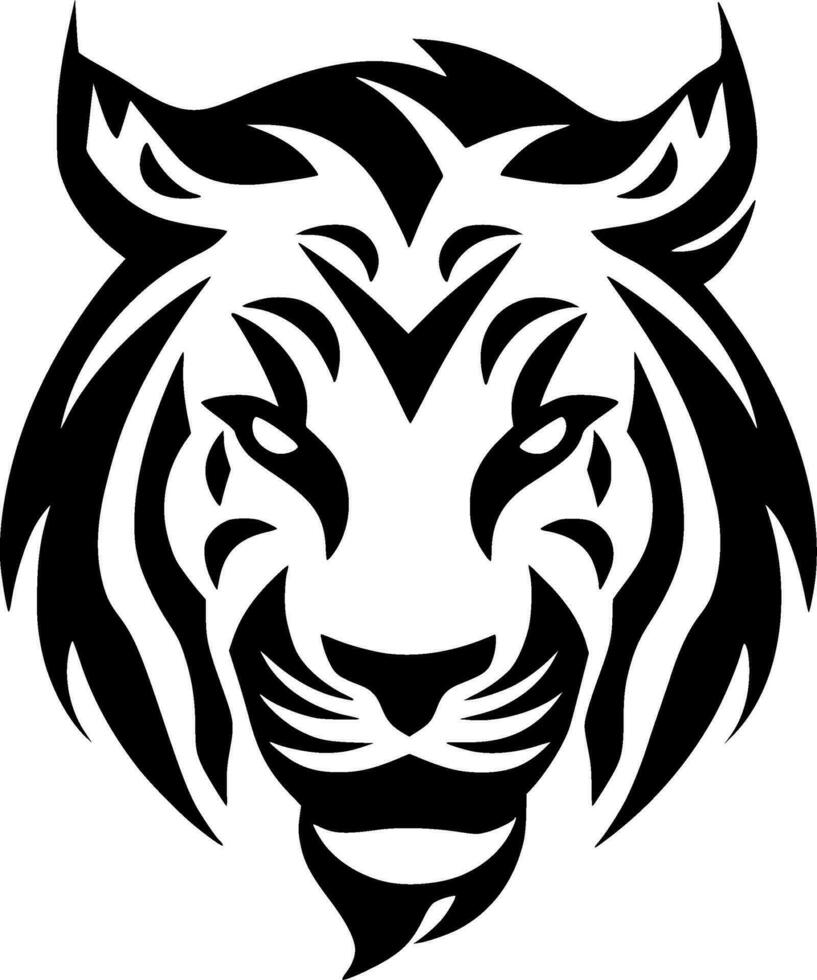 Tiger, Minimalist and Simple Silhouette - Vector illustration