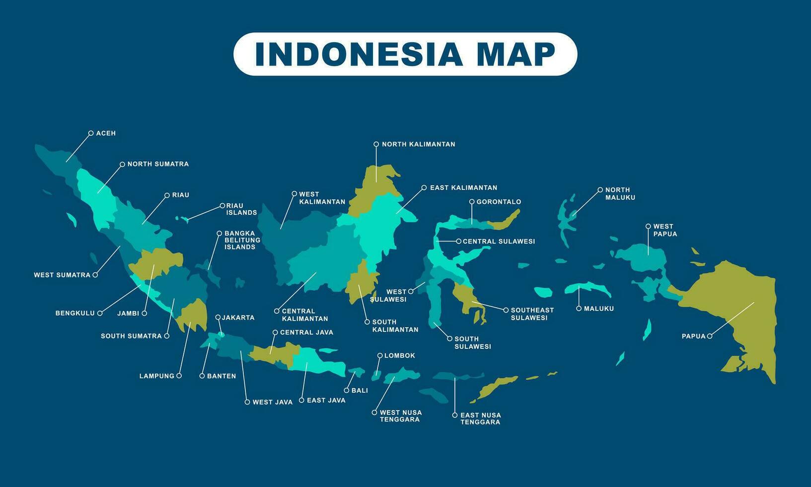 Modern Design of Indonesian Map vector