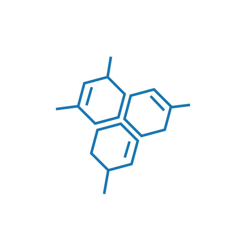 Chemistry formula structure icon. Line chemical molecule icon. vector