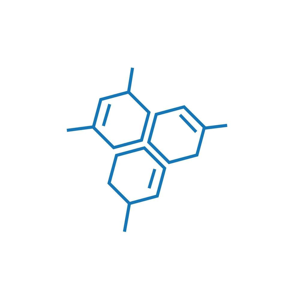 Chemistry formula structure icon. Line chemical molecule icon. vector