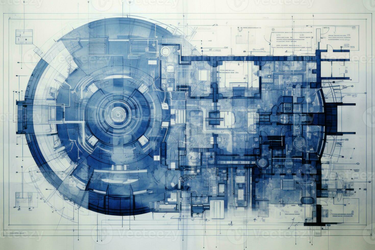 pensativo arquitectónico plan. generar ai foto