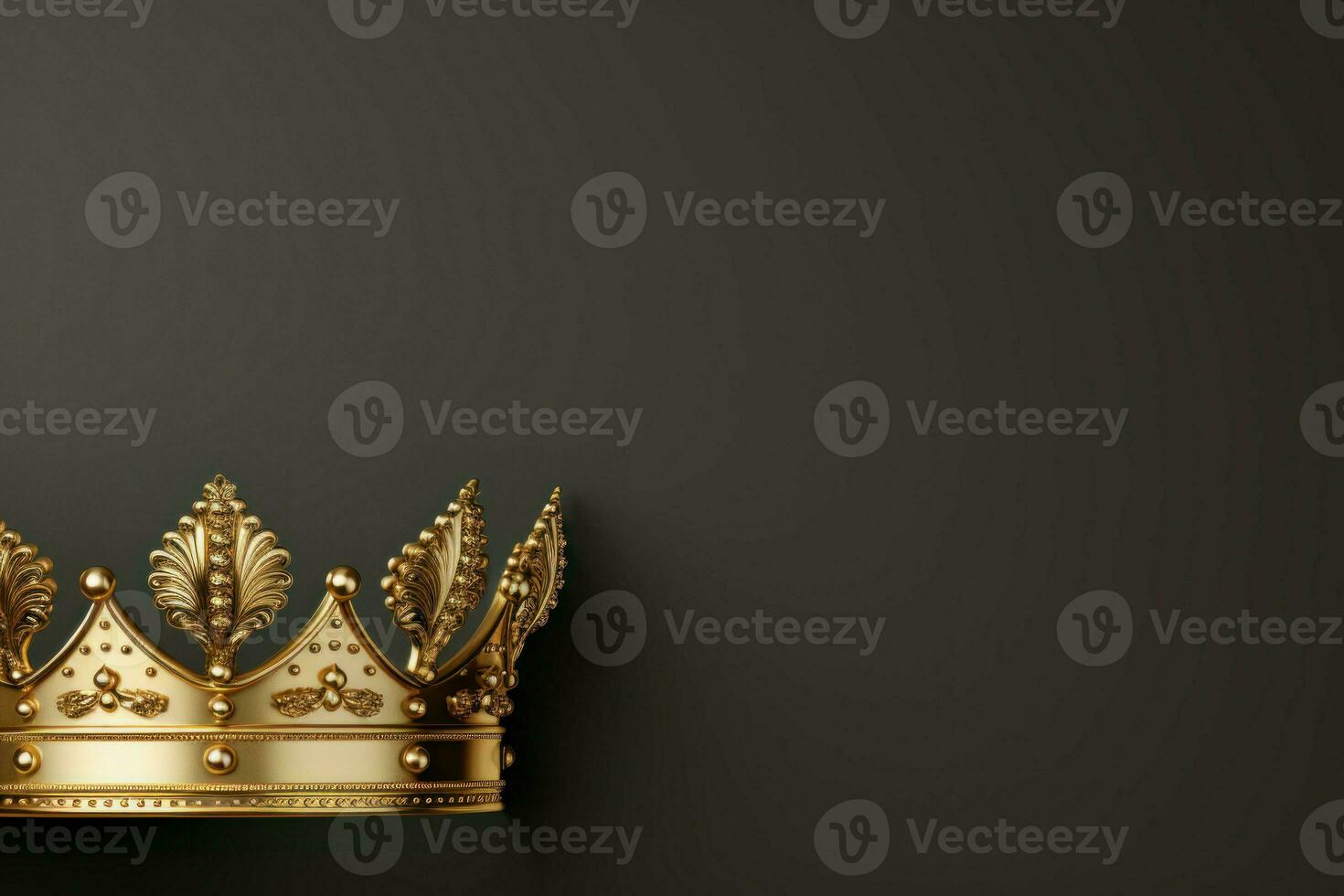 Ornate Crown background. Generate Ai photo