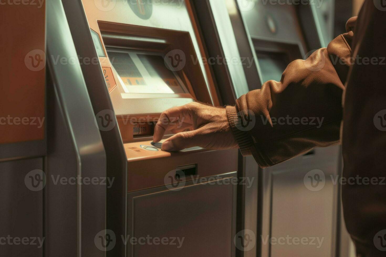 Protective Hands using atm. Generate Ai photo