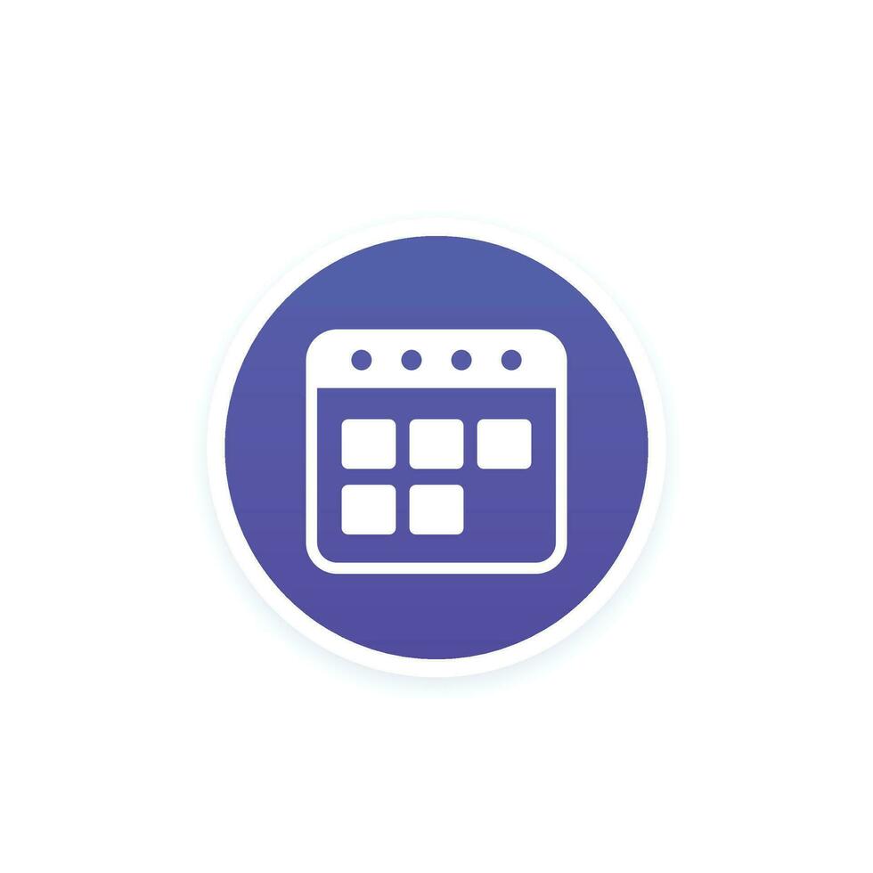 calendar or schedule icon for web vector