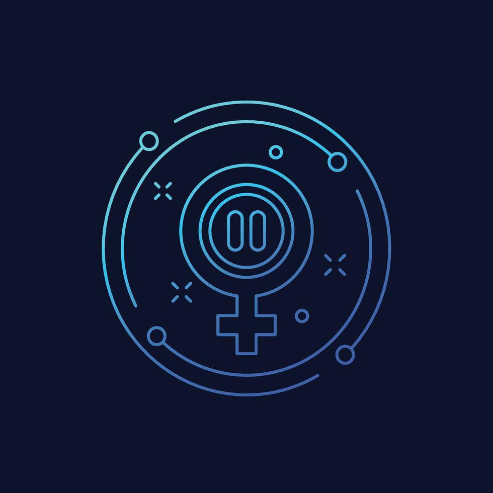 menopause vector icon, linear design