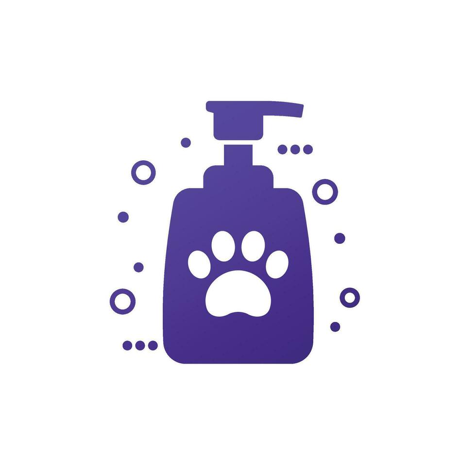 pet lotion icon on white, vector