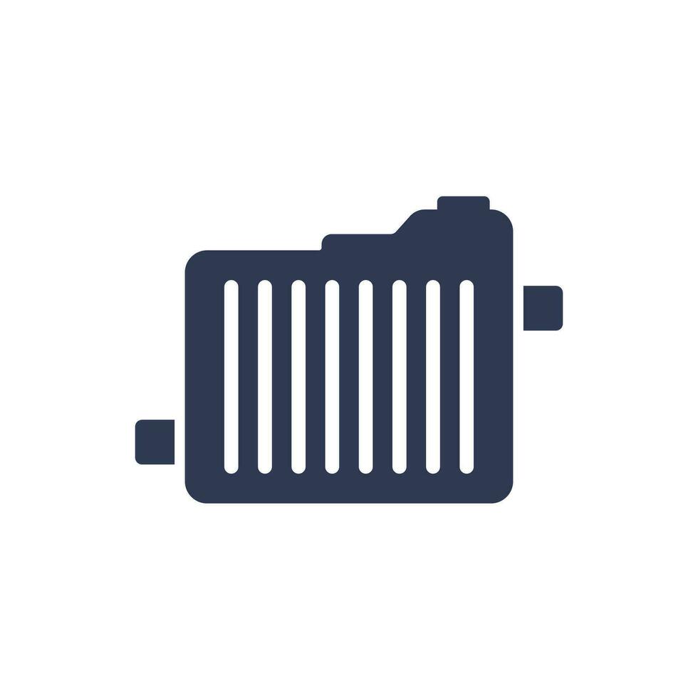 car radiator icon, vector pictogram