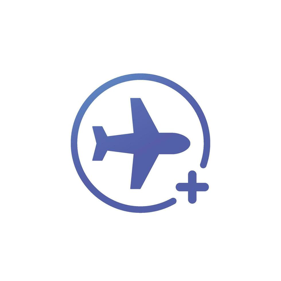 add a flight icon with an airplane vector