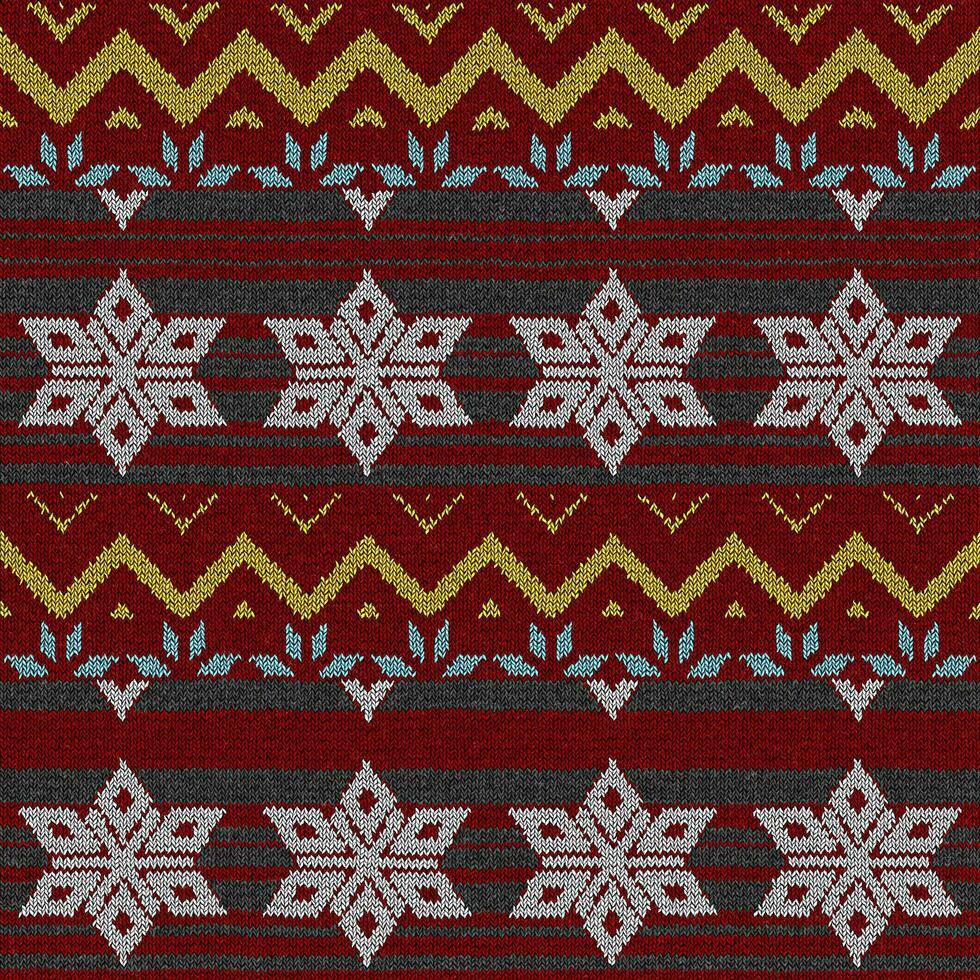 Red christmas knitted pattern photo