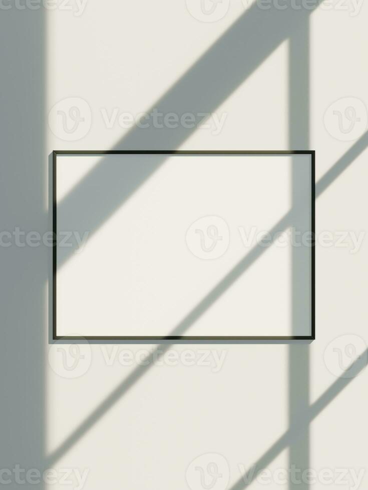 Poster mockup clean, modern, minimal frame. Empty frame Indoor interior, show text or product photo