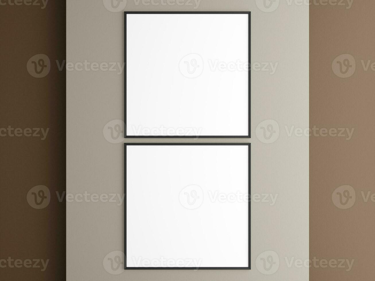 Poster frame mockup for illustration presentation photo