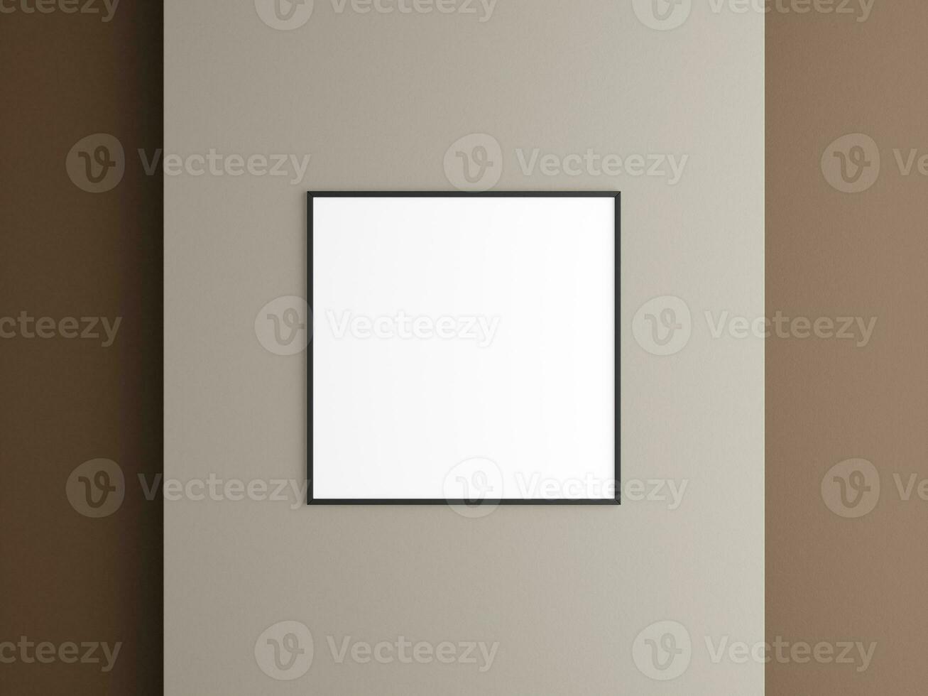 Poster frame mockup for illustration presentation photo
