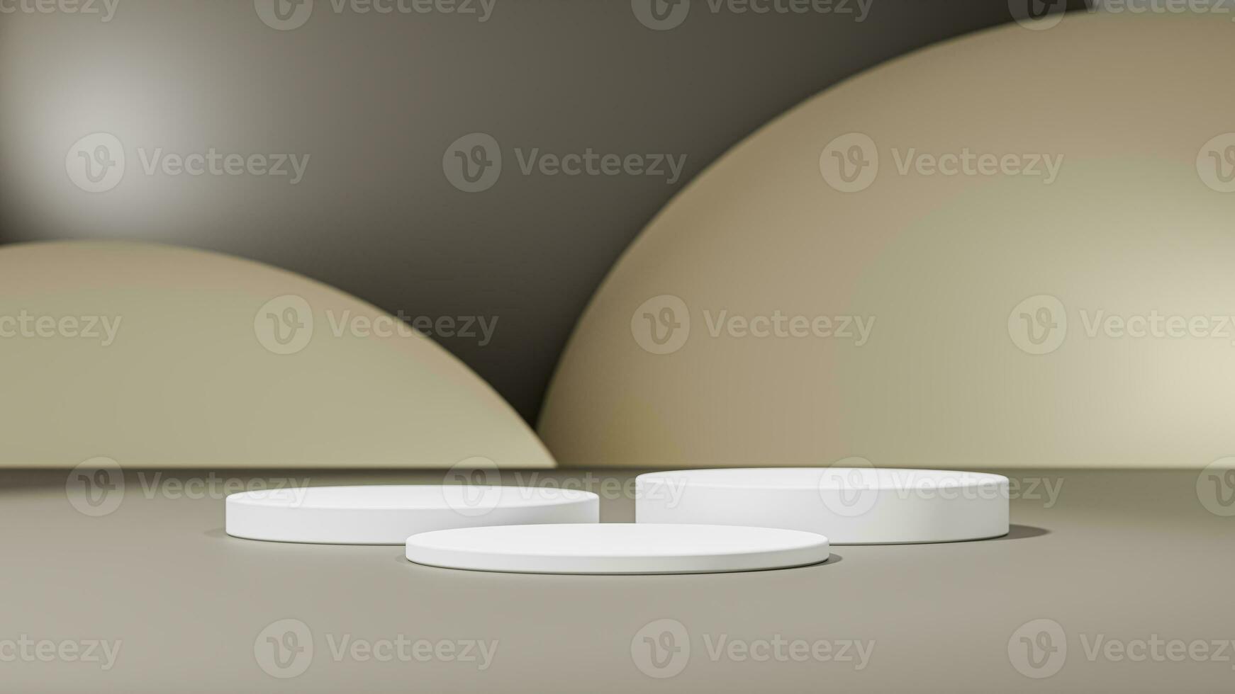 Abstract scene background. Cylinder podium on brown background. Product presentation, mock up, show cosmetic product, Podium, stage pedestal or platform. photo