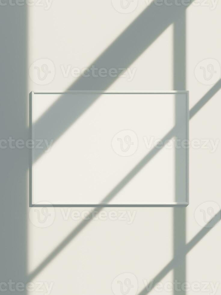 Poster mockup clean, modern, minimal frame. Empty frame Indoor interior, show text or product photo