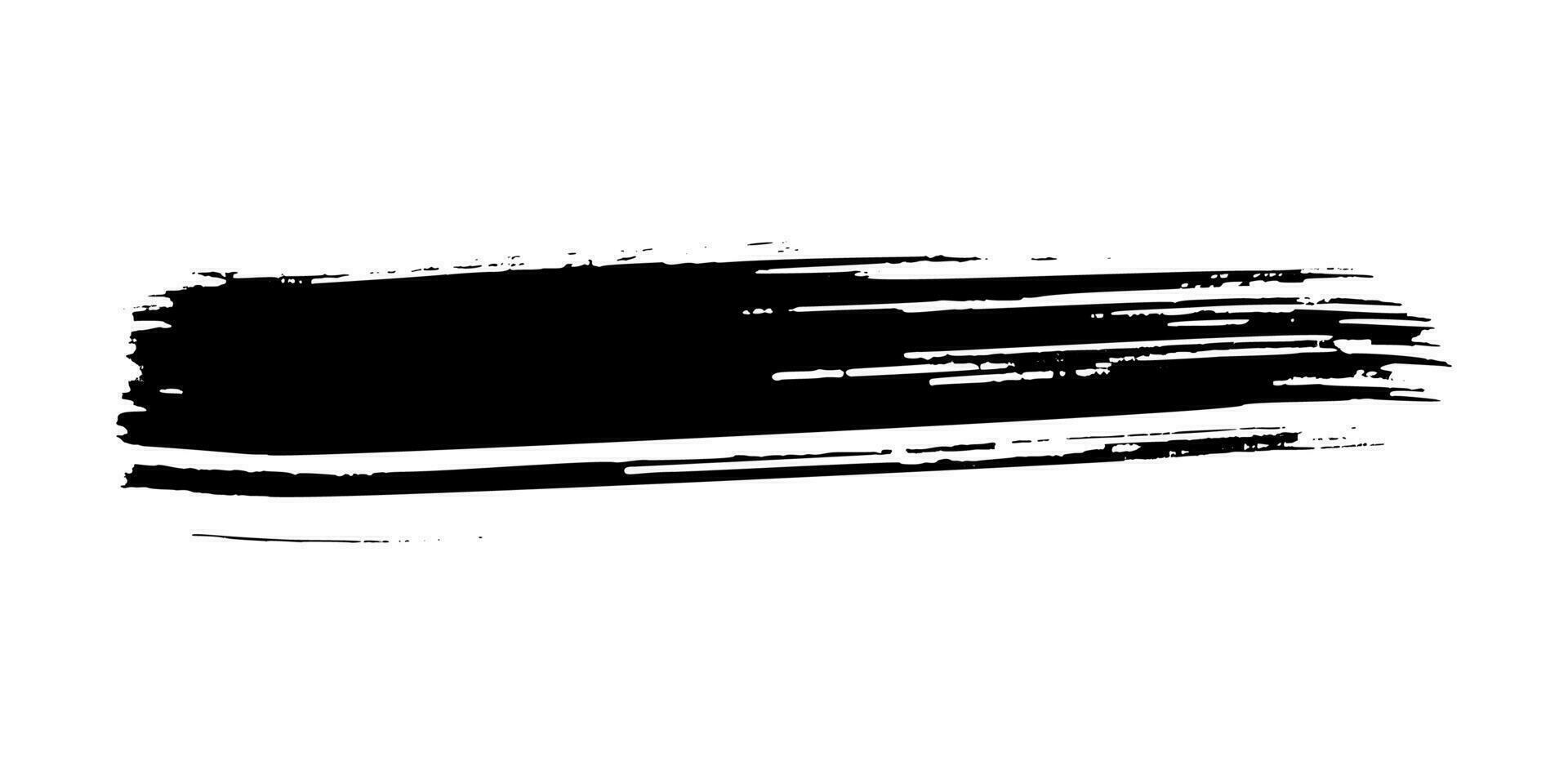 Black brush stroke. Hand drawn ink spots isolated on background. Vector illustration
