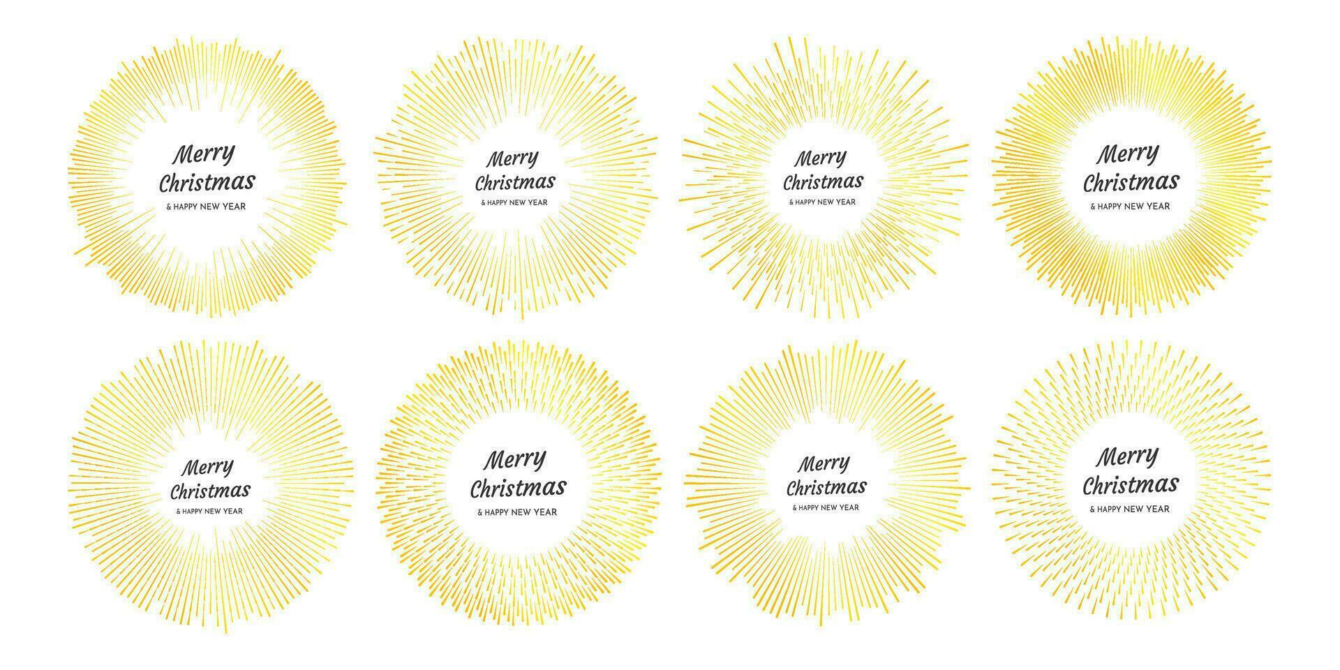Gold firework with New Year inscription vector