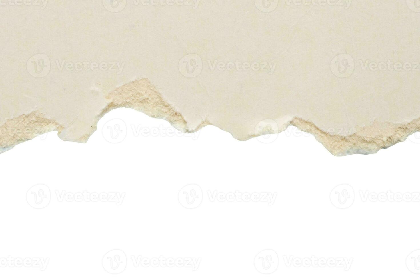 White ripped paper torn edges strips isolated on white background photo