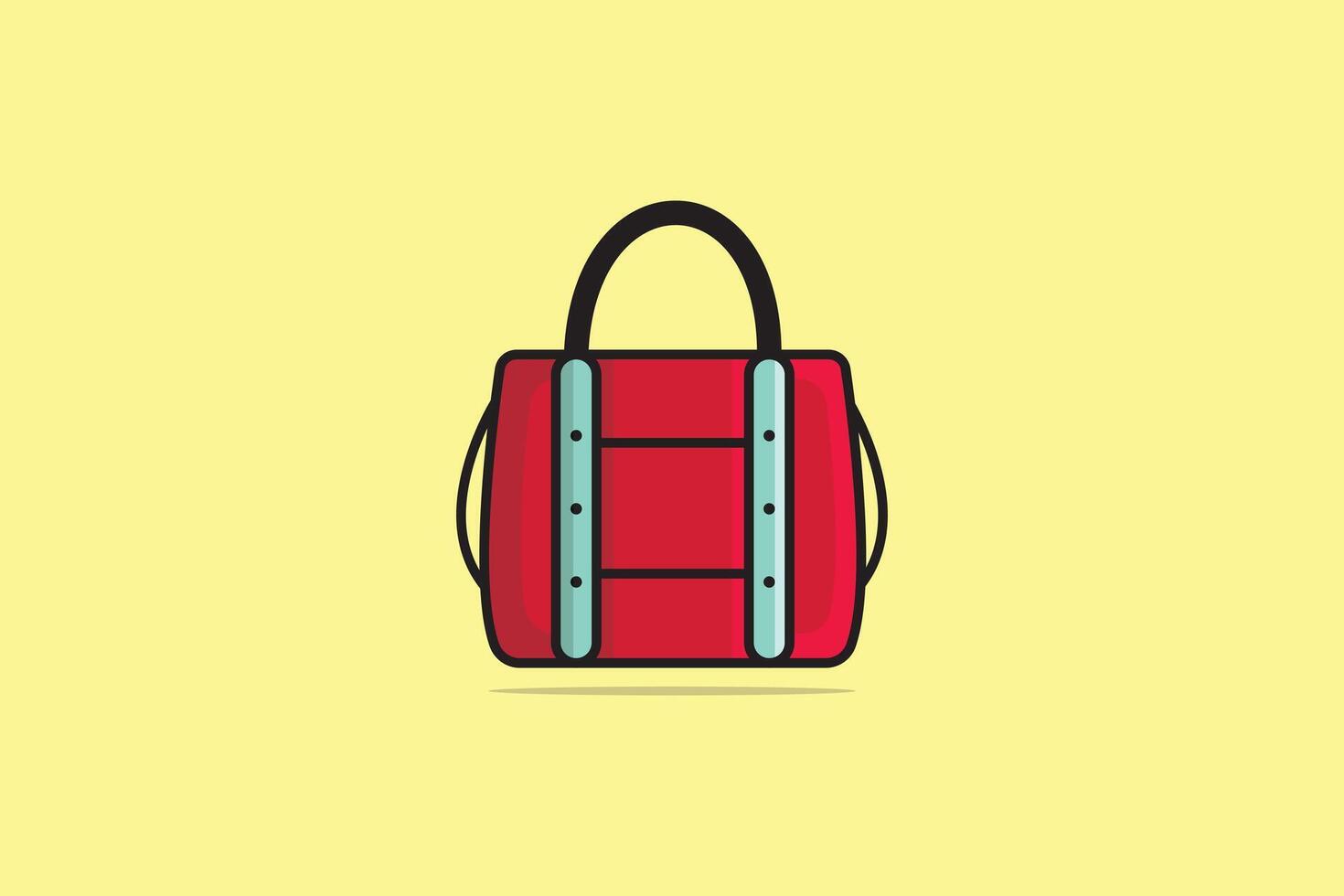 elegante rojo y azul color bolso o pantalones vector ilustración. belleza Moda objetos icono concepto. mujer bolso en único estilo vector diseño.