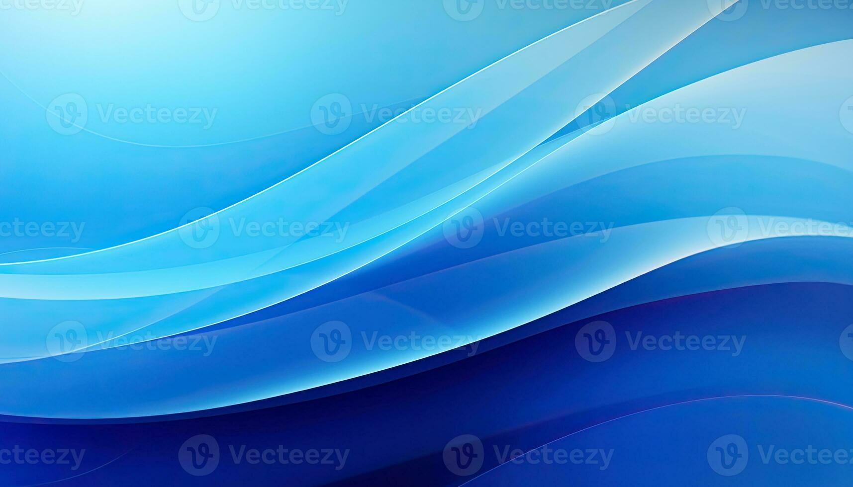 Blue fluid lines and curves, dynamic energy flow abstract background. Generative AI photo