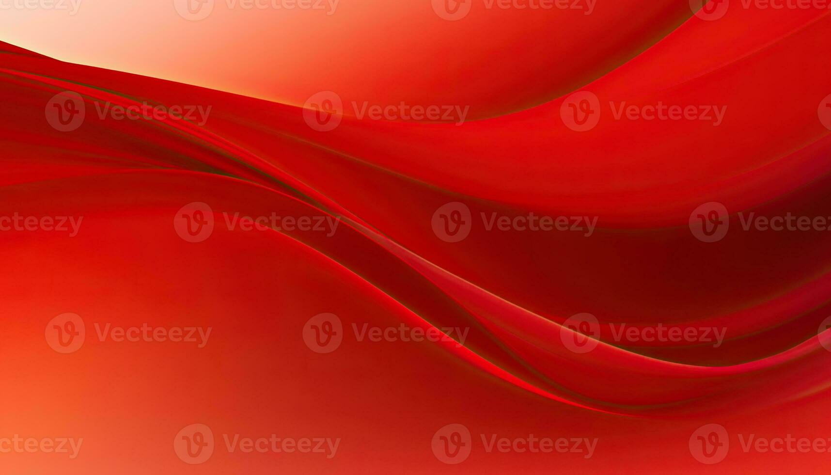 Red wave abstract background in the style of soft and rounded forms, depth of layers vibrant colorscape. Generative AI photo