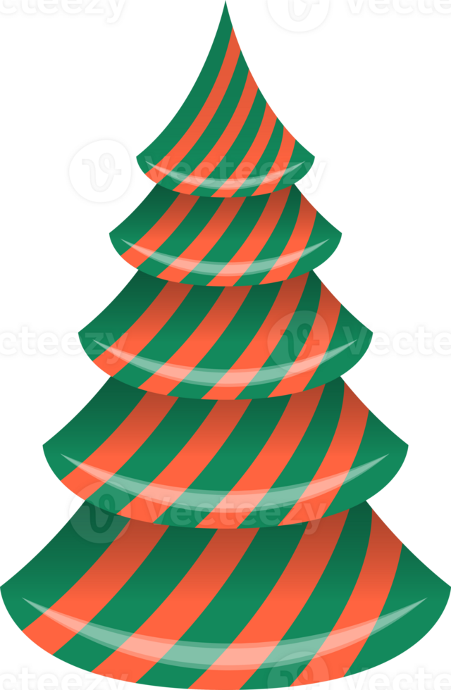 estilizado, decorativo Navidad árbol. png Navidad árbol con transparente antecedentes