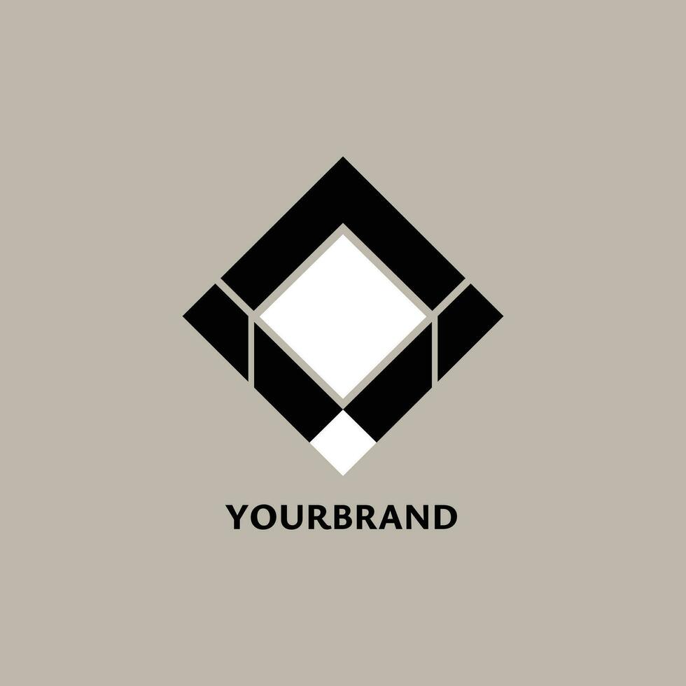 minimalista negro y blanco resumen geométrico forma vector empresa icono logo diseño concepto