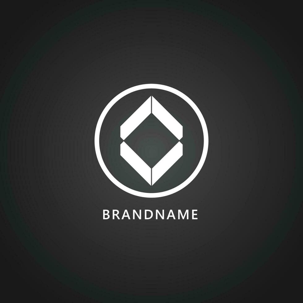 abstract geometric business logo concept design white color shapes vector