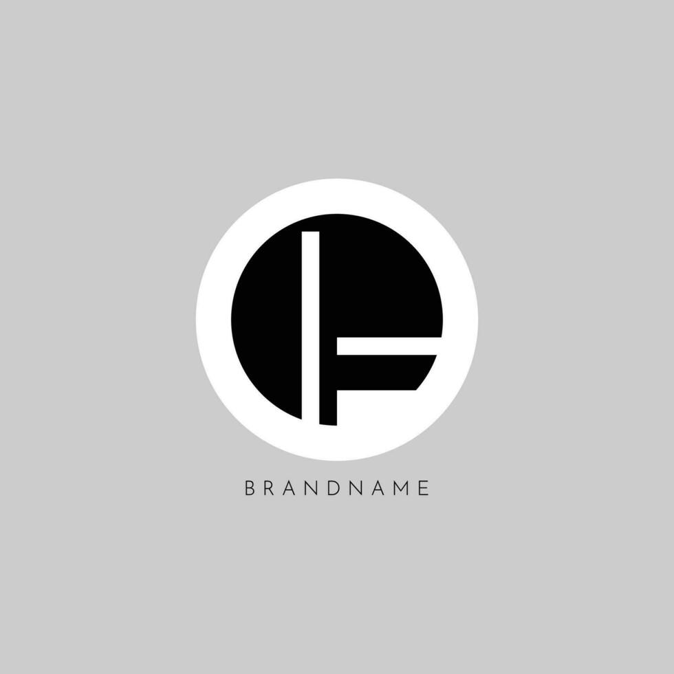 abstract geometric business logo concept design in black and white color shapes vector