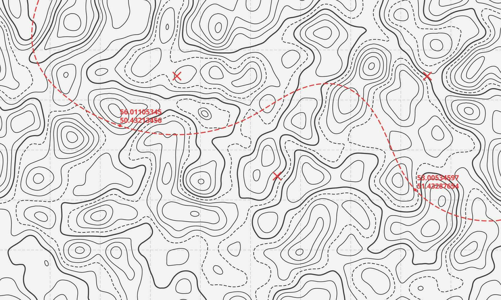 Oceano topográfico línea mapa con curvilíneo ola isolíneas vector ilustración.