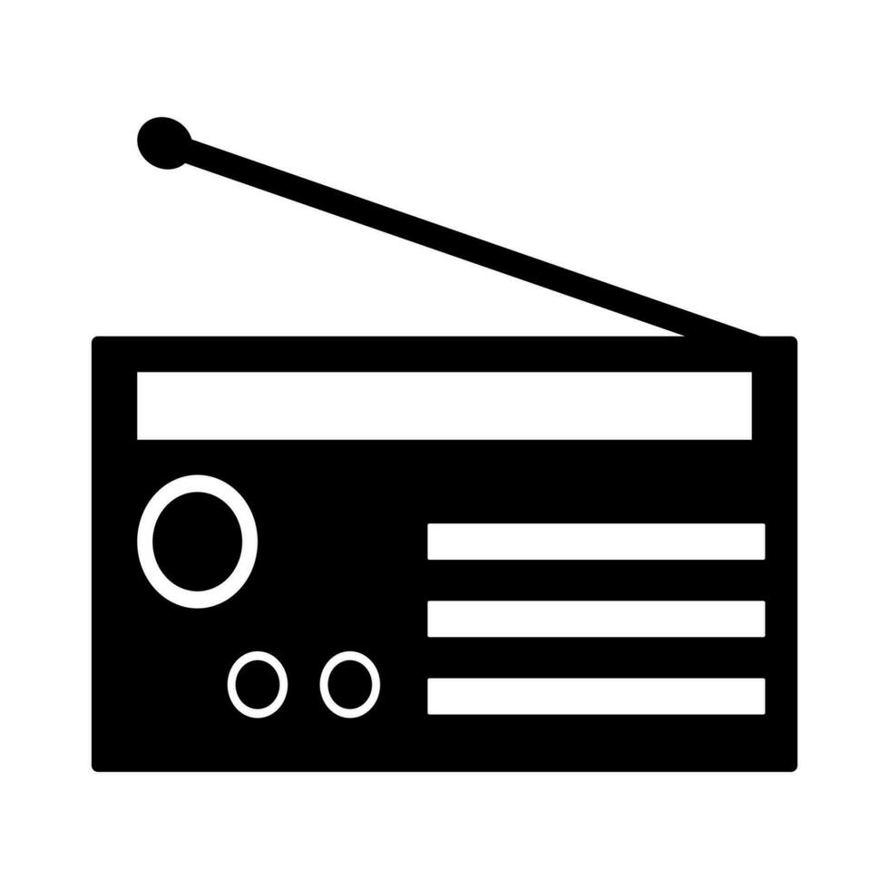 Radio Icon Vector Logo Template Illustration Design.