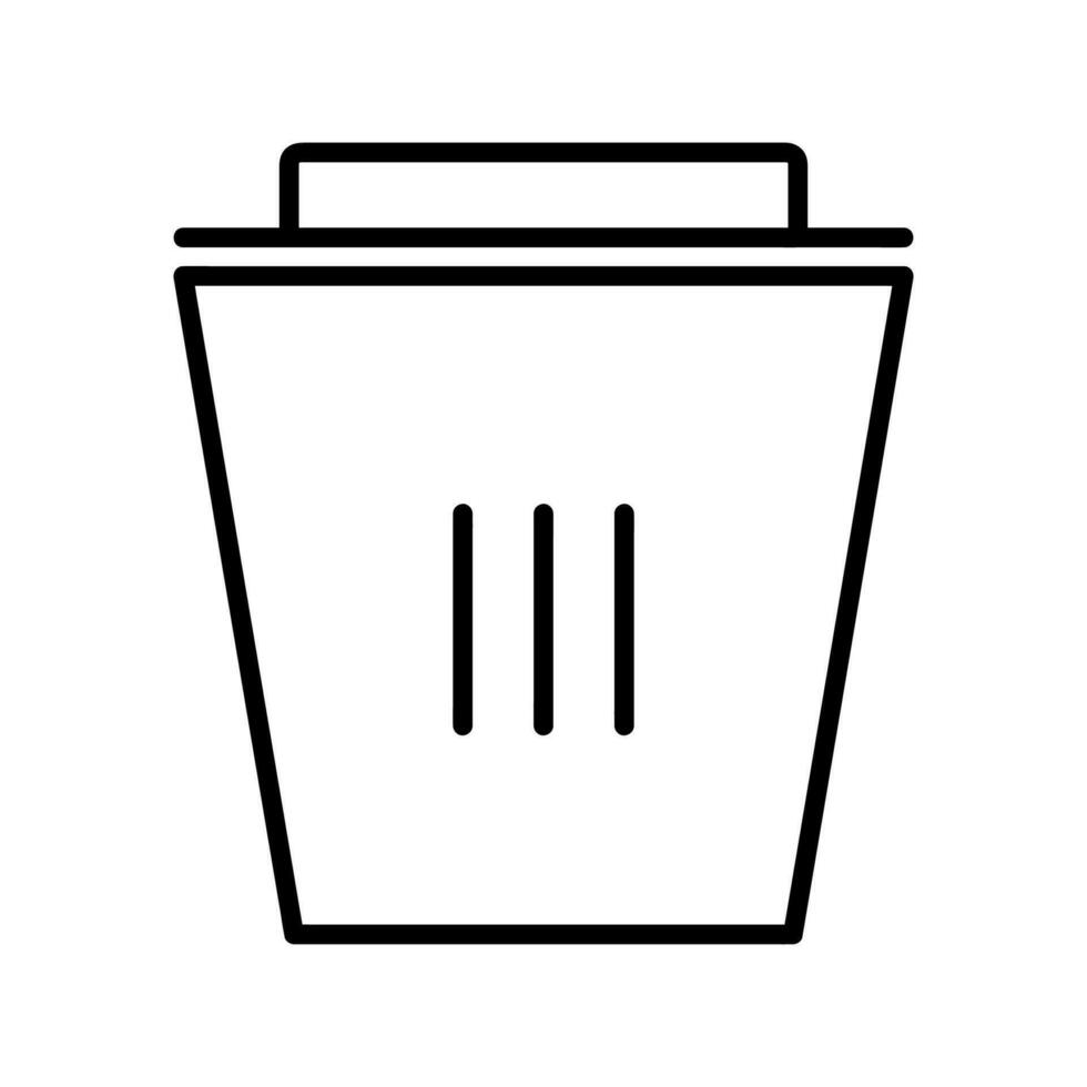 Trash can icon vector. Delete sign vector