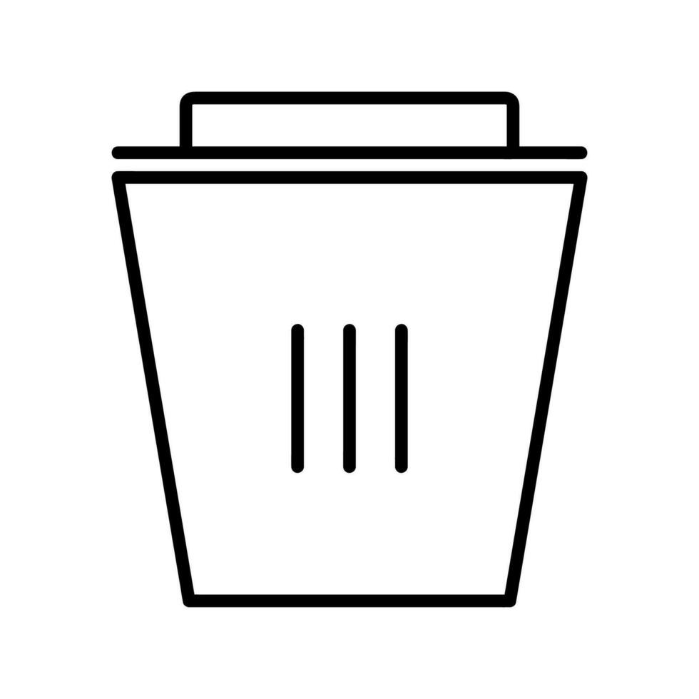 Trash can icon vector. Delete sign vector