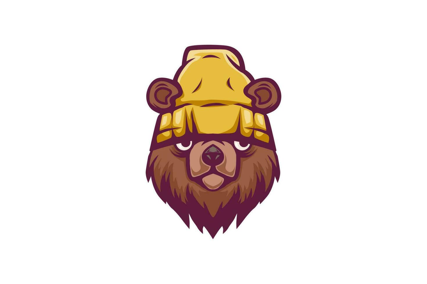 Bear wearing a beanie, vector illustration