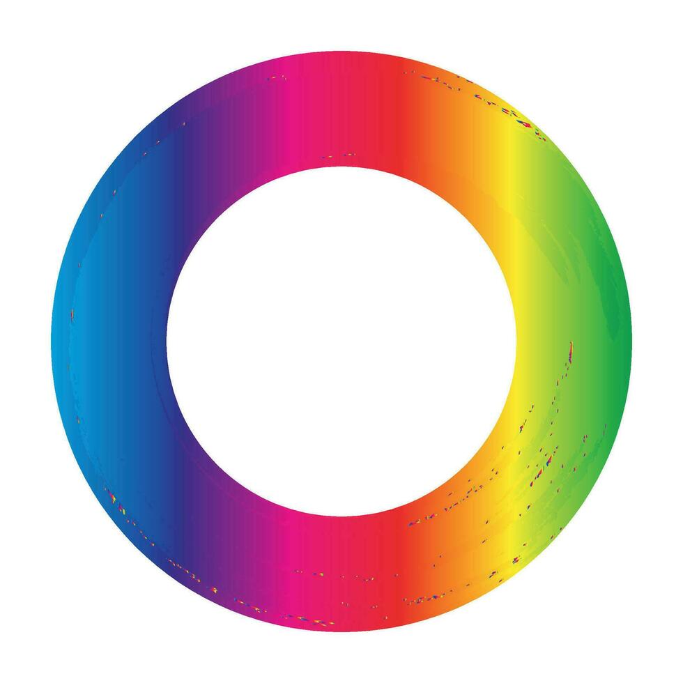 Enso zen stroke colorful circle japanese brush symbol vector illustration.