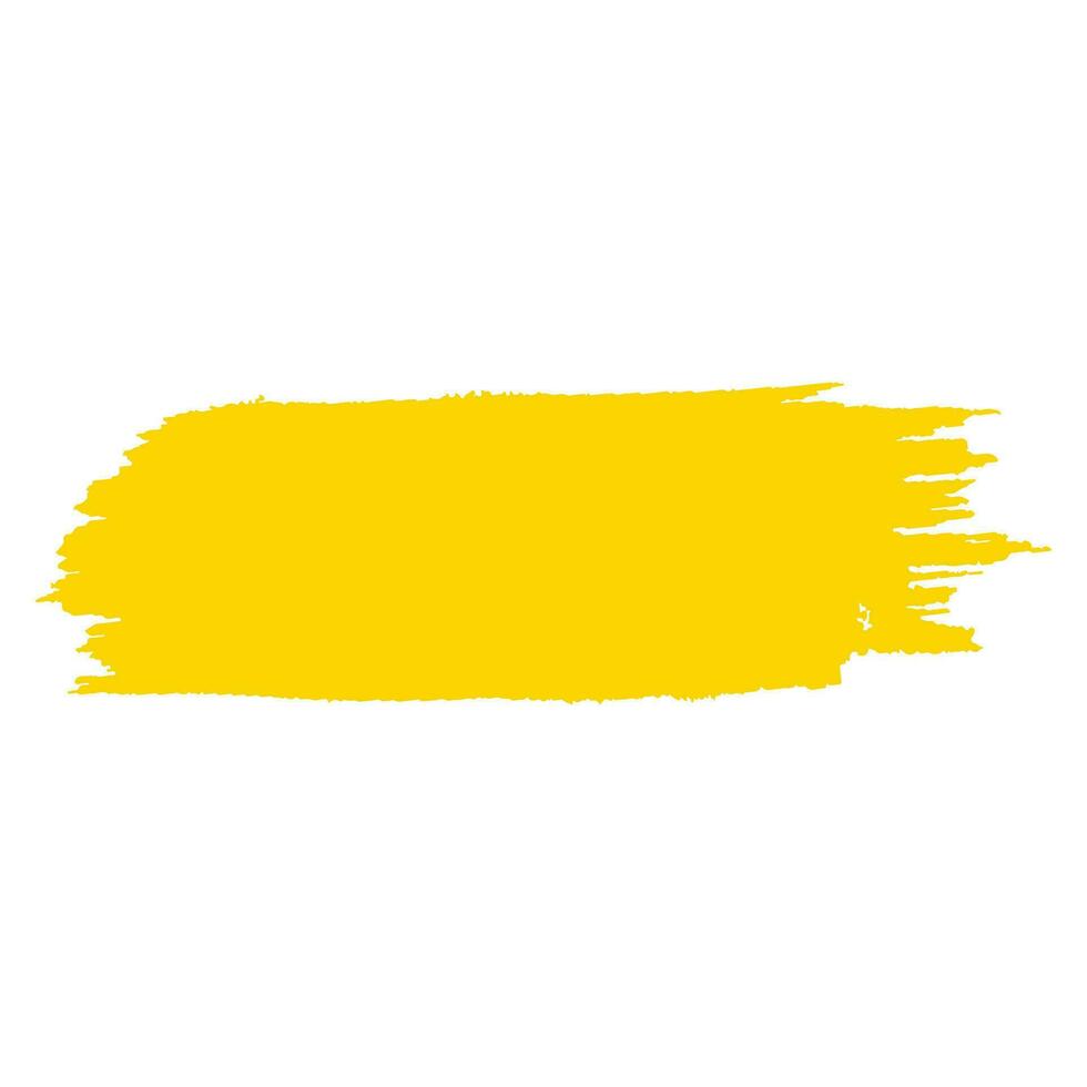 yellow ink paint brush stroke vector