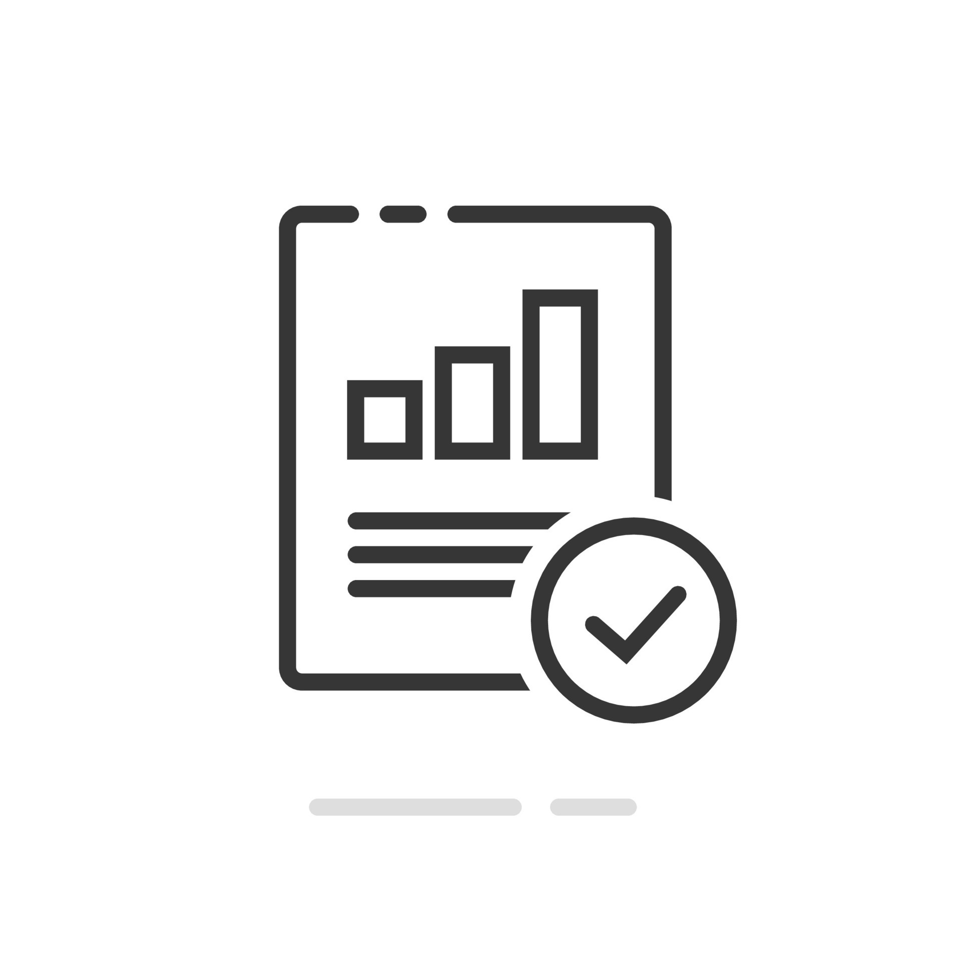 Accounting report line icon. Audit sign. Check finance symbol