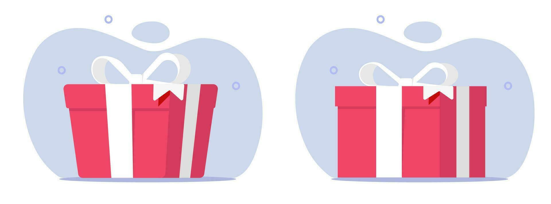 regalo presente caja icono 3d vector con rojo blanco cinta arco clipart imagen ilustración aislado en púrpura color