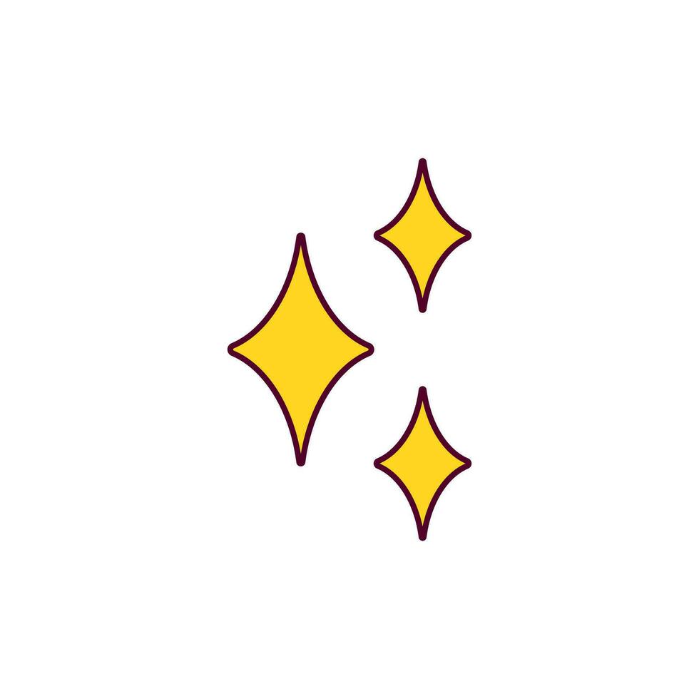 star doodle line for decoration vector