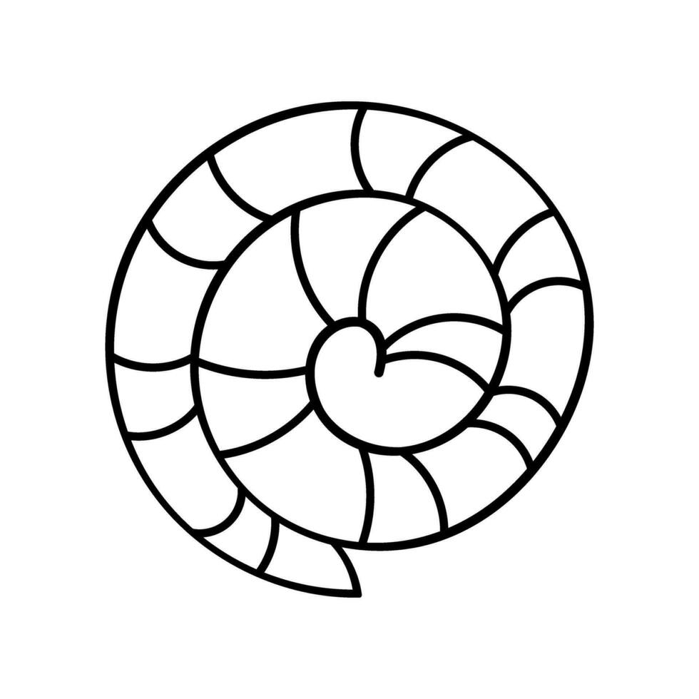 Seashell icon vector. Shell illustration sign. Sea life symbol or logo. vector