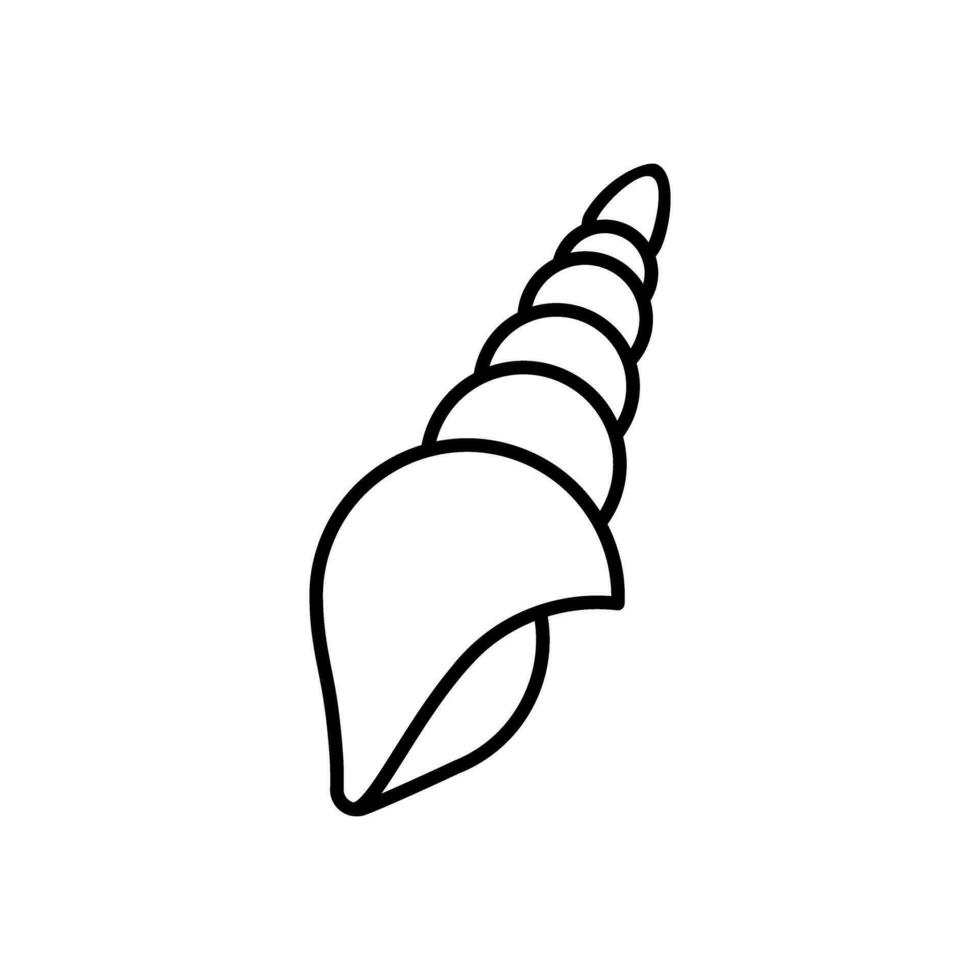 Seashell icon vector. Shell illustration sign. Sea life symbol or logo. vector