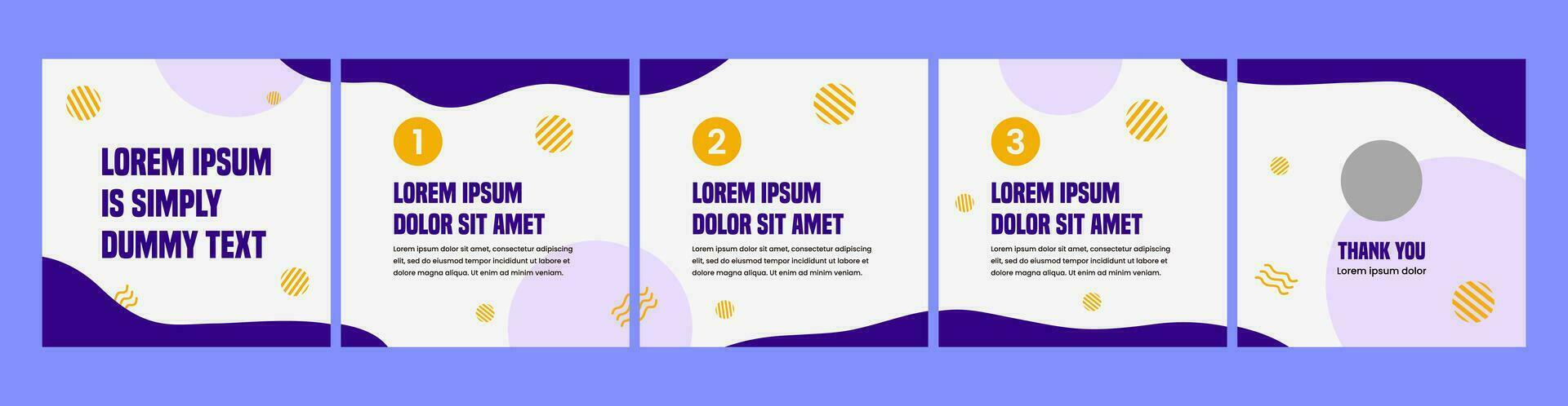 carousel creative template for social media posts vector