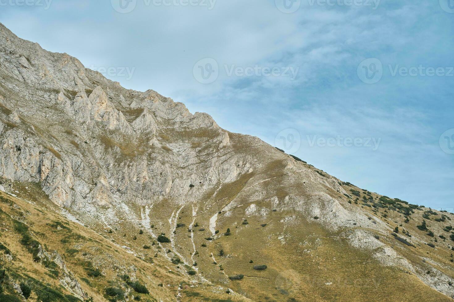 Ridge of Mount Vihren, mountain climbing in Pirin National Park in Bulgaria, active recreation photo