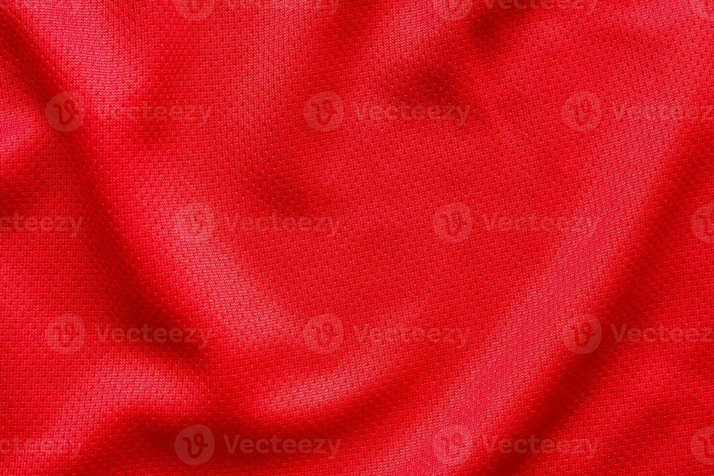 Red sports clothing fabric football shirt jersey texture background photo